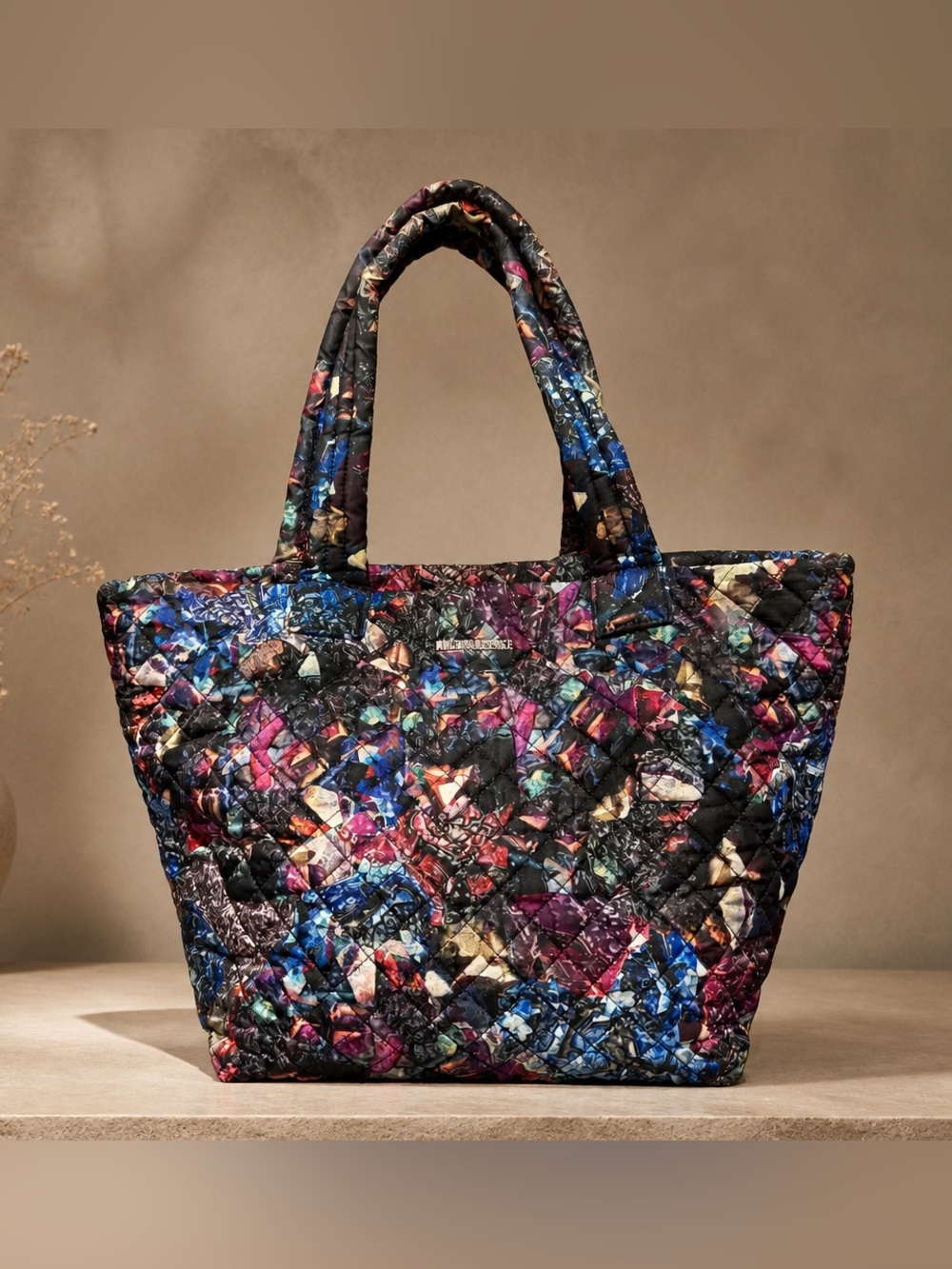 MZ Wallace Jewel Multicolor Print Quilted Tote